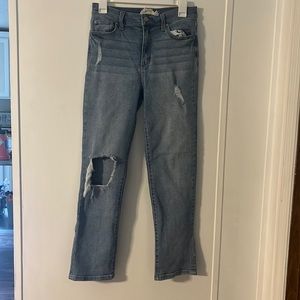 High rise, straight leg jeans